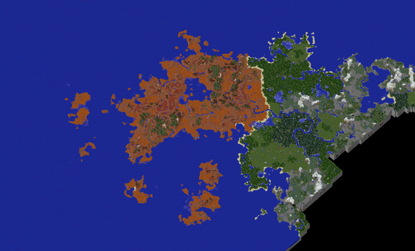"Mesa Continent, with The Great Wall animation for comparison"