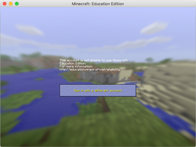 Not Eligible To Use Minecraft Education Edition