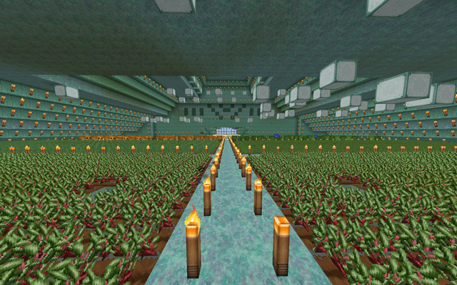 Ocean Monument Garden, looking toward the Arch-Greenhouse," animated GIF by @GumbyBlockhead